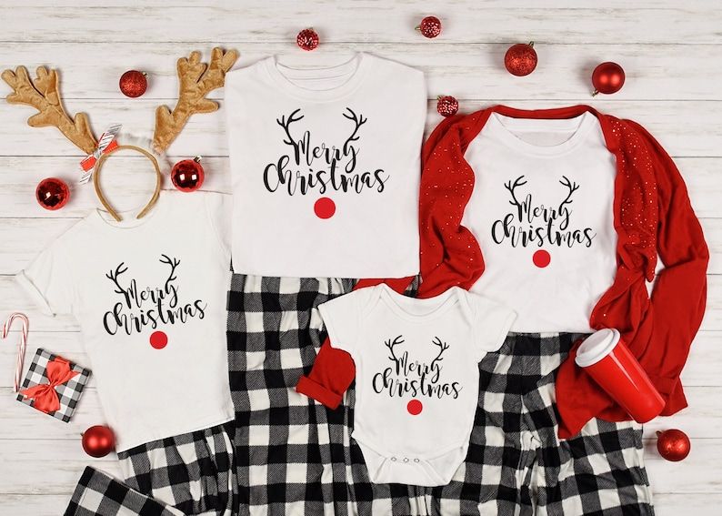 Reindeer Family Matching , Christmas Shirt For Family, Family Christmas Matching Tops, Personalized for Christmas Reindeer Family Matching , Christmas Shirt For Family, Family Christmas Matching Tops, Personalized for Christmas
