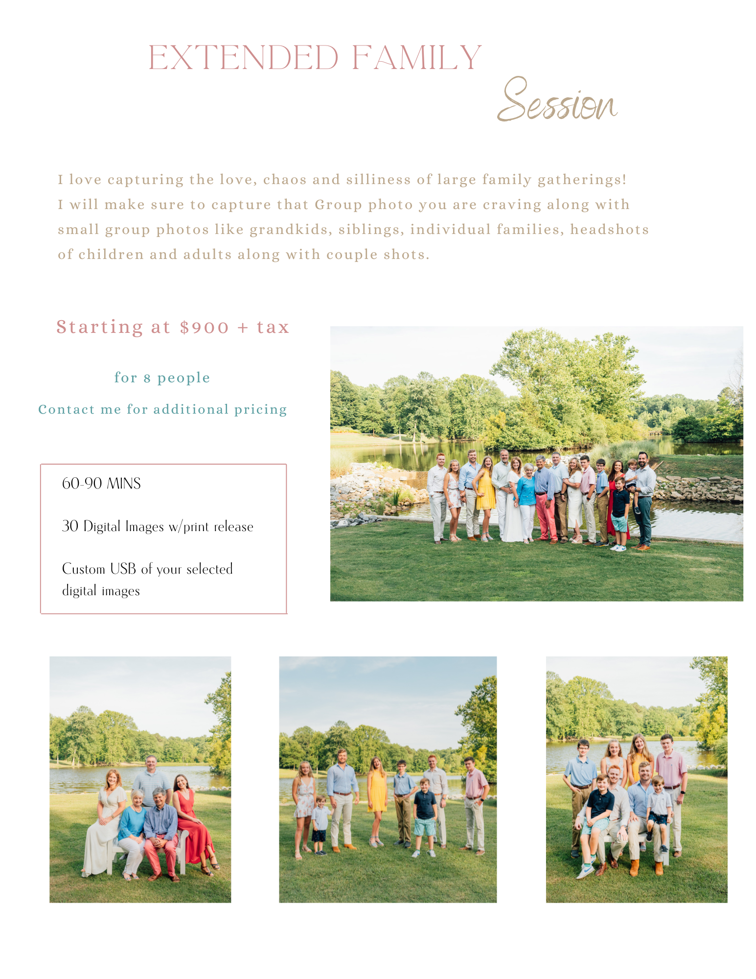 Extended Family Pricing | Kellyn Wilson Photography LLC