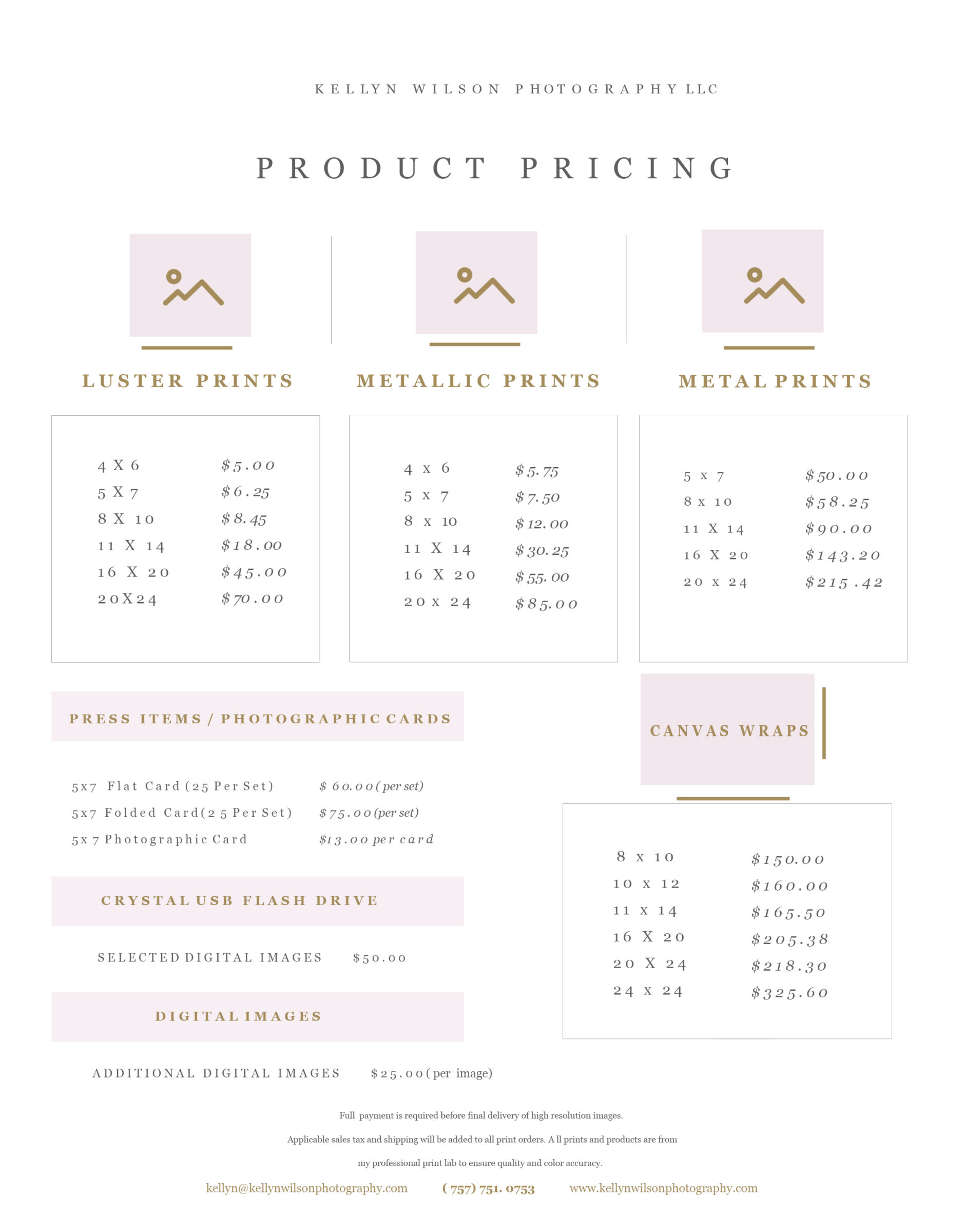 KWP LLC Print Pricing